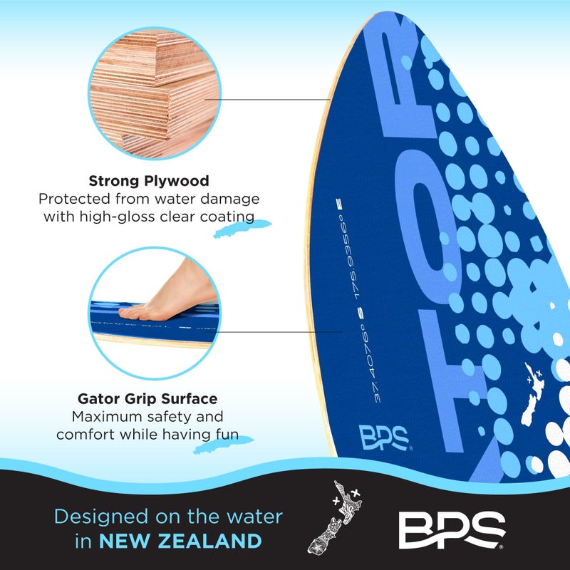 BPS 'Gator' 35" Skim Board - Epoxy Coated Wood Skimboard with Traction Pad - No Wax Needed - Skimboard for Kids and Adults (Dark Blue) - Image 4